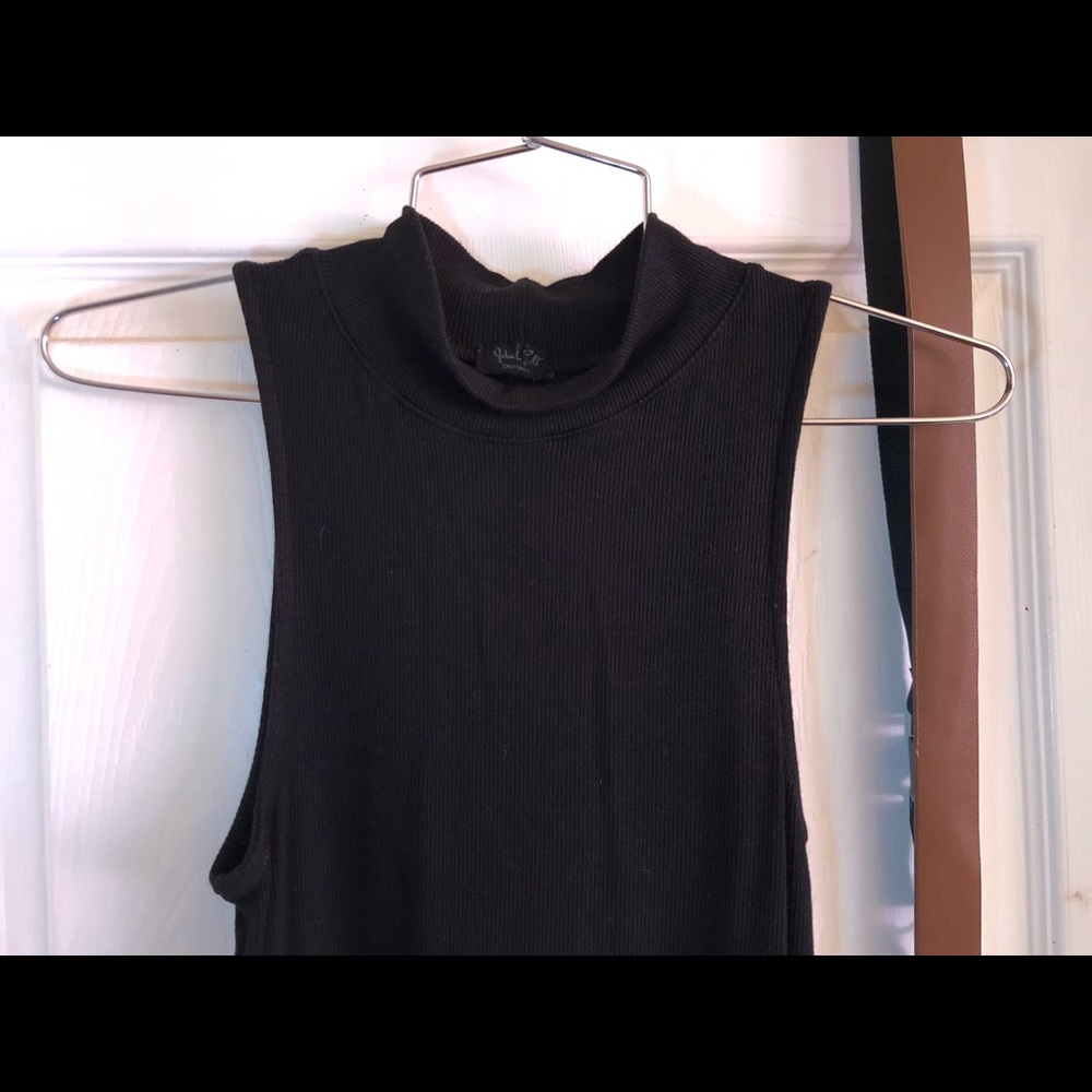 Black turtle neck top